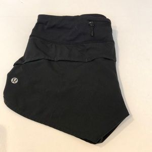 Black lululemon speed shorts
